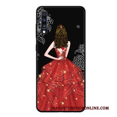 Hülle Samsung Galaxy A70 Weiche Durchbrochenes Garn, Case Samsung Galaxy A70 Schutz Nubuck Anti-sturz