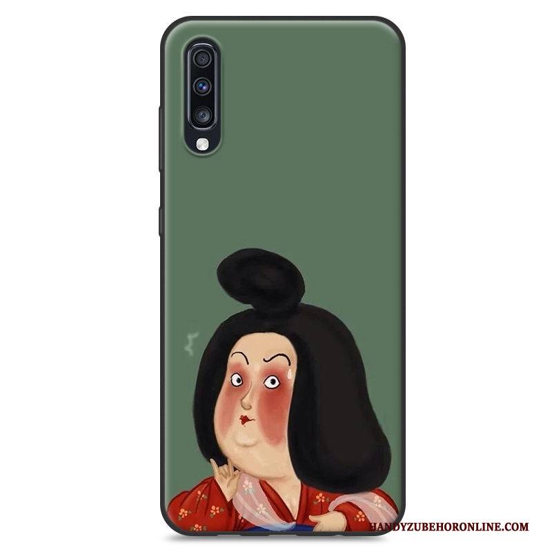 Hülle Samsung Galaxy A70 Weiche Handyhüllen Persönlichkeit, Case Samsung Galaxy A70 Kreativ Gelb Trend