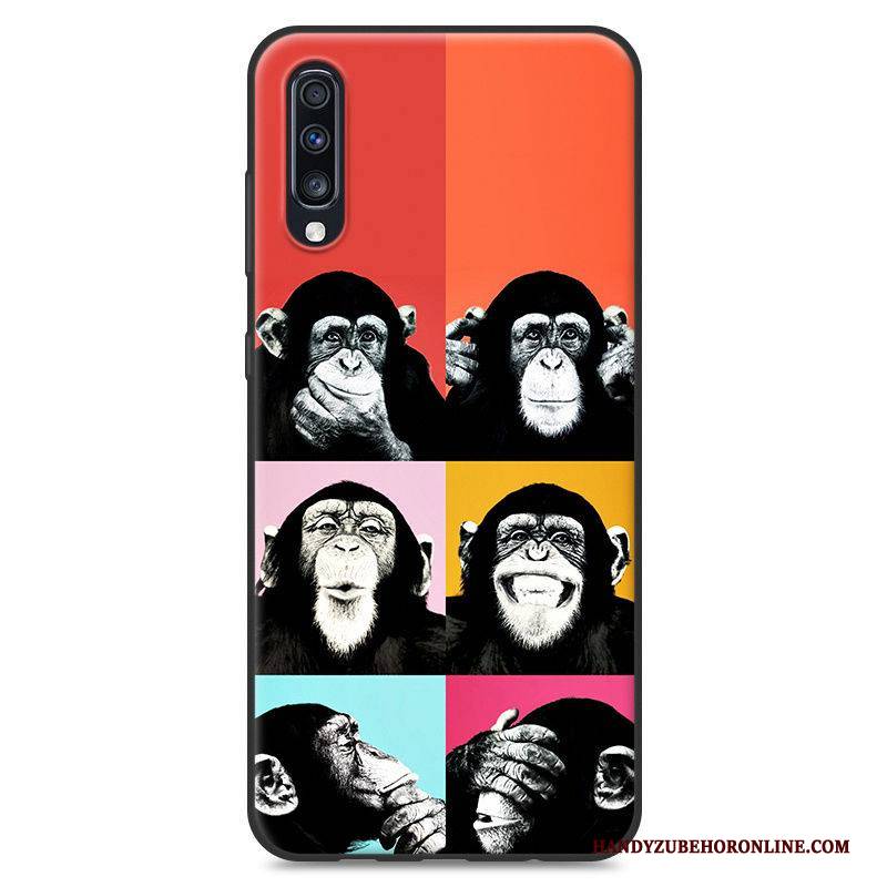 Hülle Samsung Galaxy A70 Weiche Handyhüllen Persönlichkeit, Case Samsung Galaxy A70 Kreativ Gelb Trend