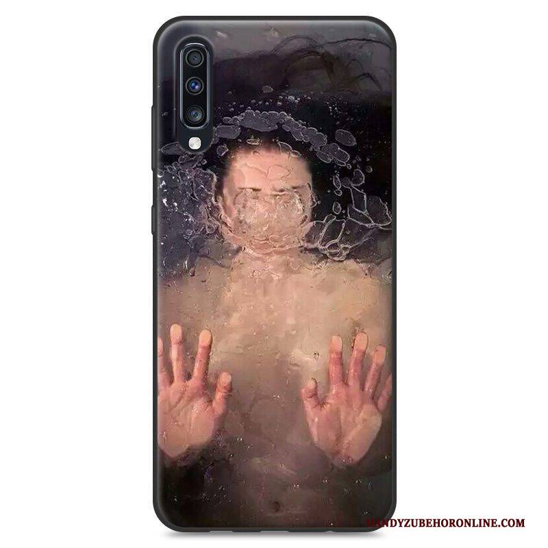 Hülle Samsung Galaxy A70 Weiche Handyhüllen Persönlichkeit, Case Samsung Galaxy A70 Kreativ Gelb Trend