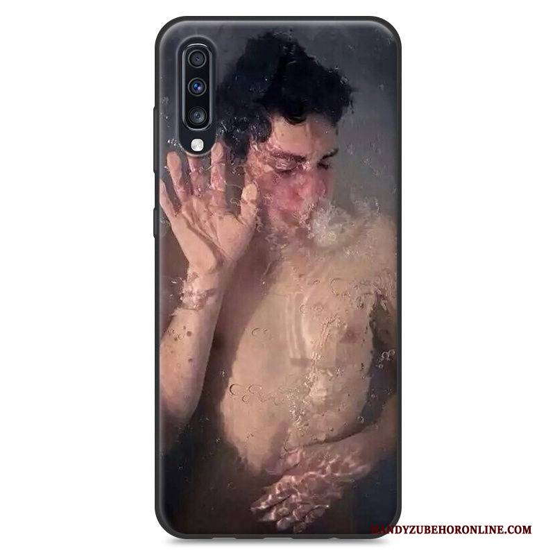 Hülle Samsung Galaxy A70 Weiche Handyhüllen Persönlichkeit, Case Samsung Galaxy A70 Kreativ Gelb Trend