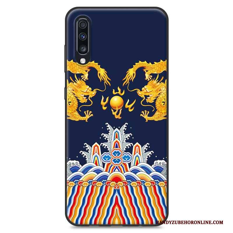 Hülle Samsung Galaxy A70 Weiche Handyhüllen Persönlichkeit, Case Samsung Galaxy A70 Kreativ Gelb Trend