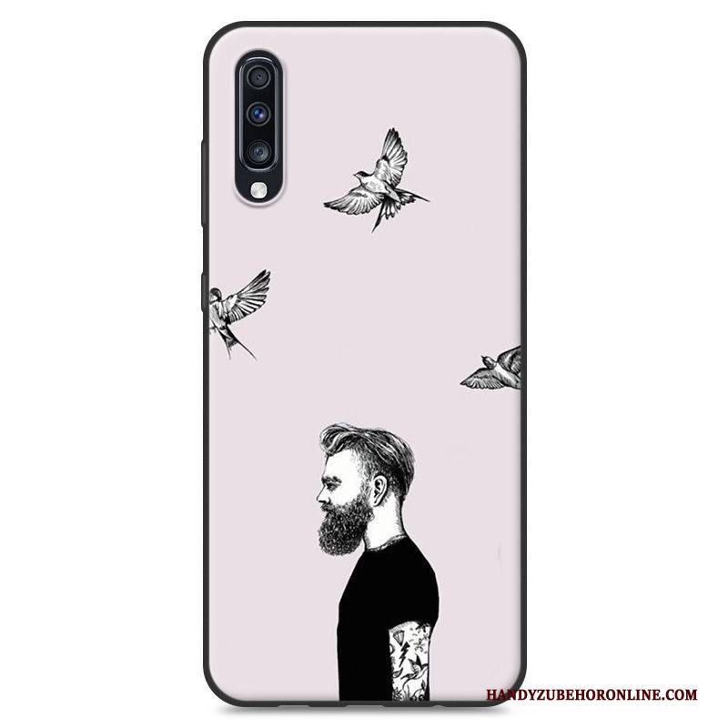 Hülle Samsung Galaxy A70 Weiche Handyhüllen Persönlichkeit, Case Samsung Galaxy A70 Kreativ Gelb Trend