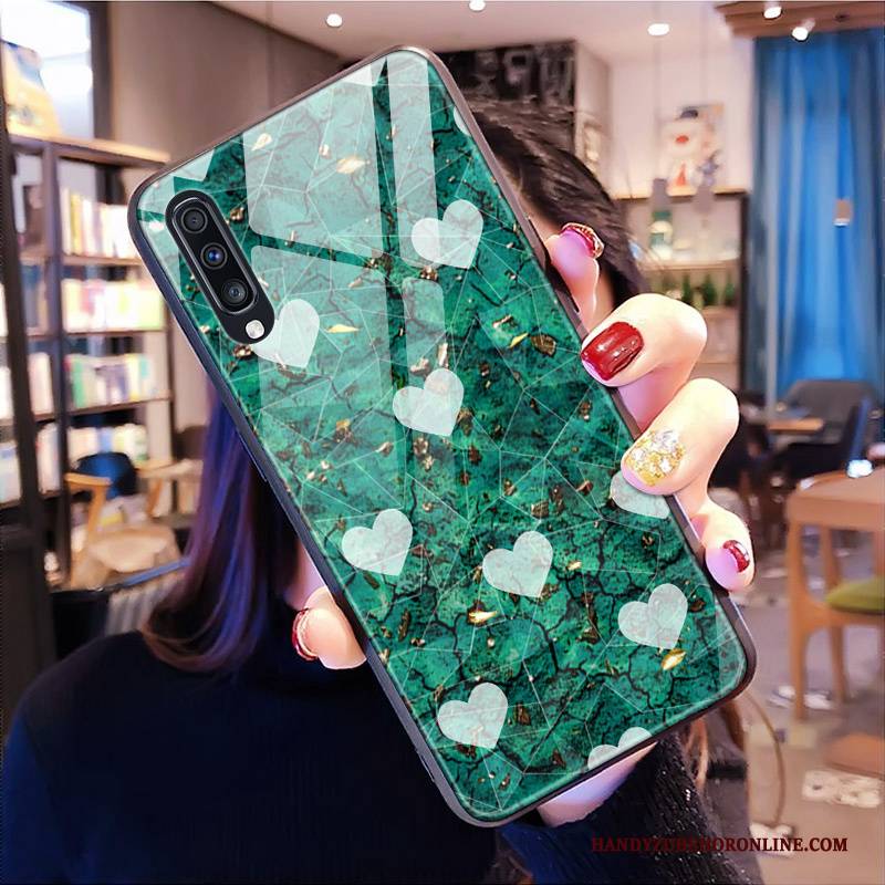 Hülle Samsung Galaxy A70 Weiche Lila Muster, Case Samsung Galaxy A70 Diamantform Handyhüllen