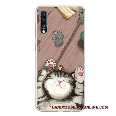 Hülle Samsung Galaxy A70 Weiche Schwarz Persönlichkeit, Case Samsung Galaxy A70 Schutz Handyhüllen Anti-sturz