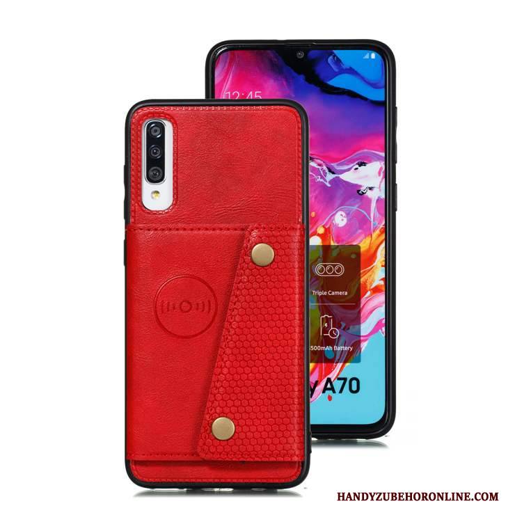 Hülle Samsung Galaxy A70s Lederhülle Handyhüllen Blau, Case Samsung Galaxy A70s Weiche Karte