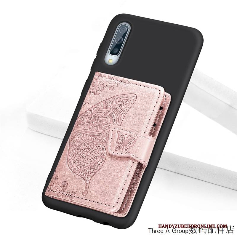 Hülle Samsung Galaxy A70s Schutz Rosa Anti-sturz, Case Samsung Galaxy A70s Geldbörse Handyhüllen Persönlichkeit