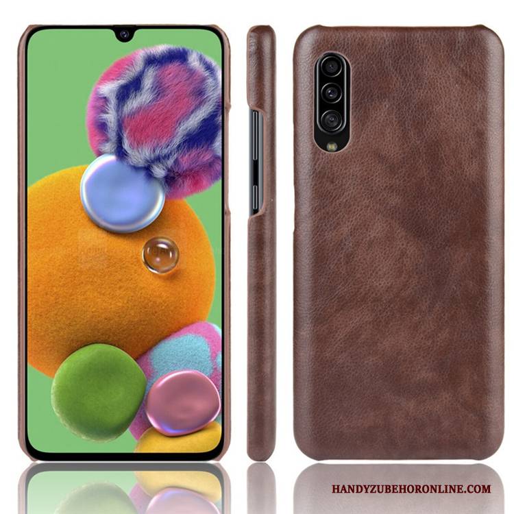 Hülle Samsung Galaxy A70s Taschen Anti-sturz Blau, Case Samsung Galaxy A70s Leder Handyhüllen Persönlichkeit