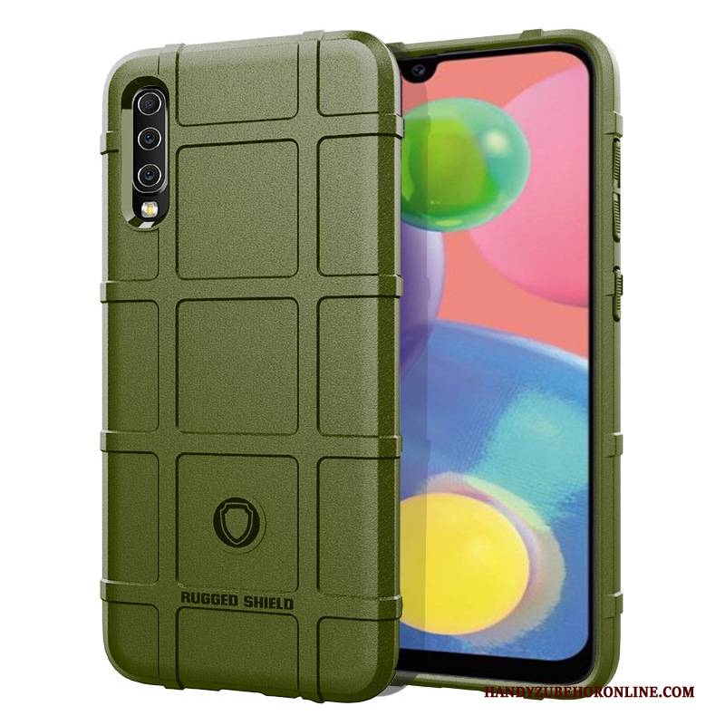 Hülle Samsung Galaxy A70s Weiche Anti-sturz Handyhüllen, Case Samsung Galaxy A70s Silikon Grün