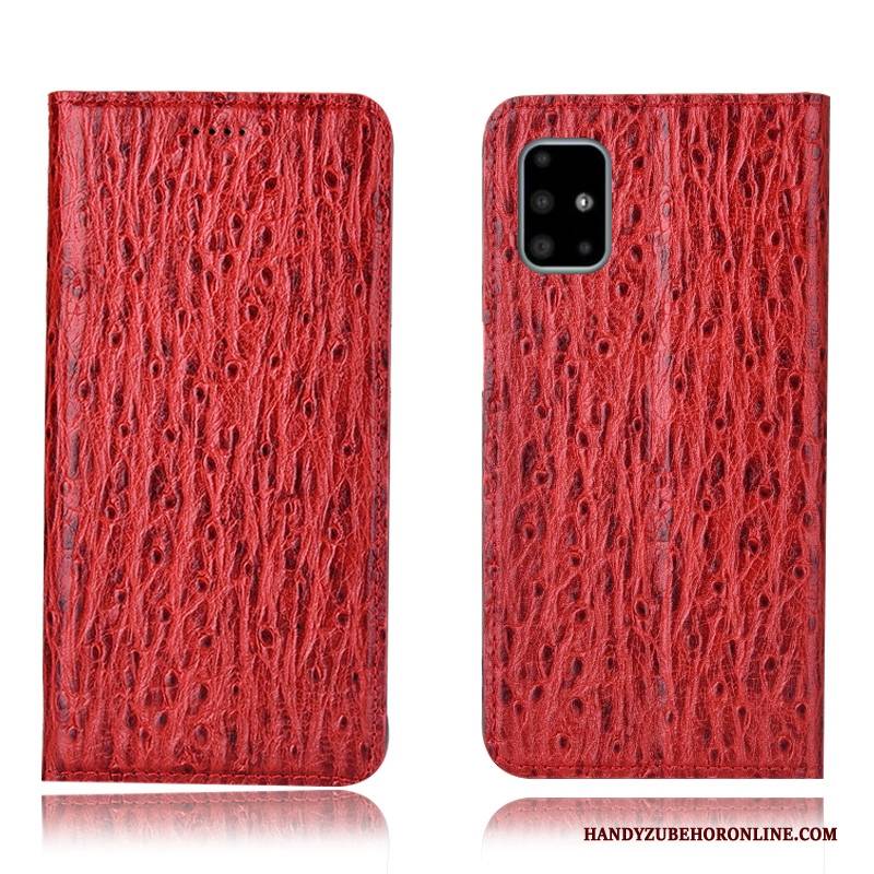 Hülle Samsung Galaxy A71 Folio Anti-sturz Handyhüllen, Case Samsung Galaxy A71 Schutz Muster Rot