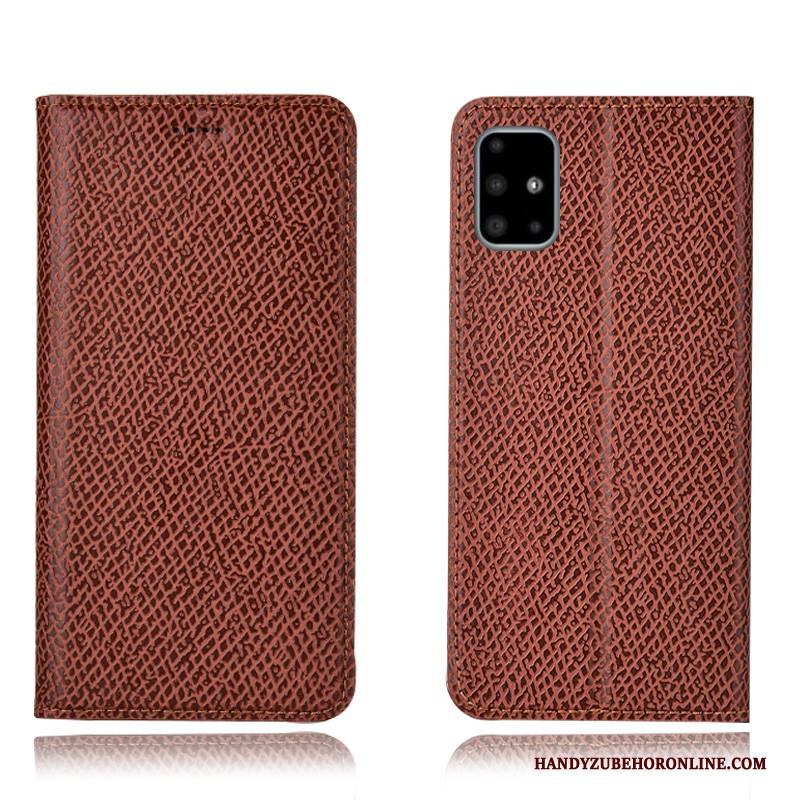 Hülle Samsung Galaxy A71 Folio Handyhüllen Muster, Case Samsung Galaxy A71 Taschen Rot Anti-sturz