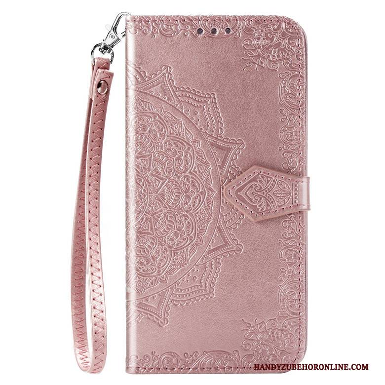 Hülle Samsung Galaxy A71 Folio Rosa Handyhüllen, Case Samsung Galaxy A71 Schutz