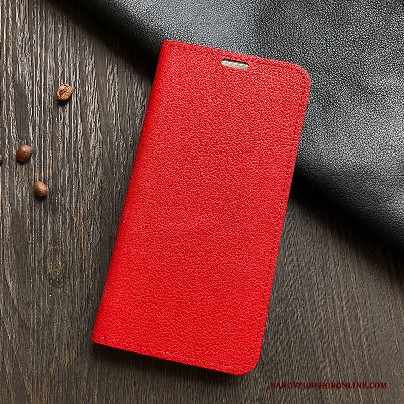 Hülle Samsung Galaxy A71 Folio Rot Muster, Case Samsung Galaxy A71 Halterung Handyhüllen