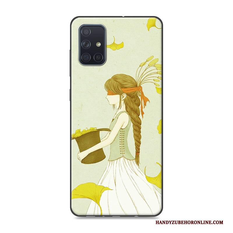 Hülle Samsung Galaxy A71 Gelb Handyhüllen, Case Samsung Galaxy A71 Hängende Verzierungen Neu