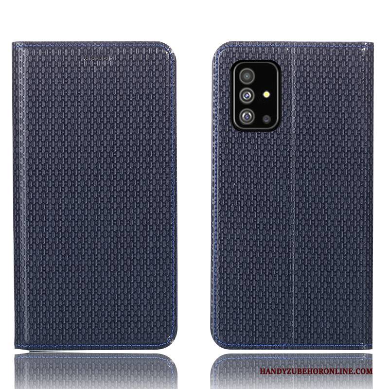 Hülle Samsung Galaxy A71 Schutz Blau Anti-sturz, Case Samsung Galaxy A71 Folio Handyhüllen