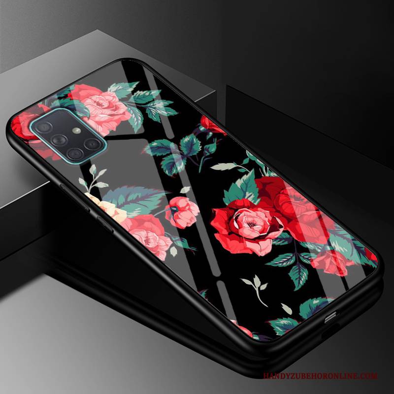 Hülle Samsung Galaxy A71 Schutz Trendmarke Anti-sturz, Case Samsung Galaxy A71 Taschen Schwarz Glas