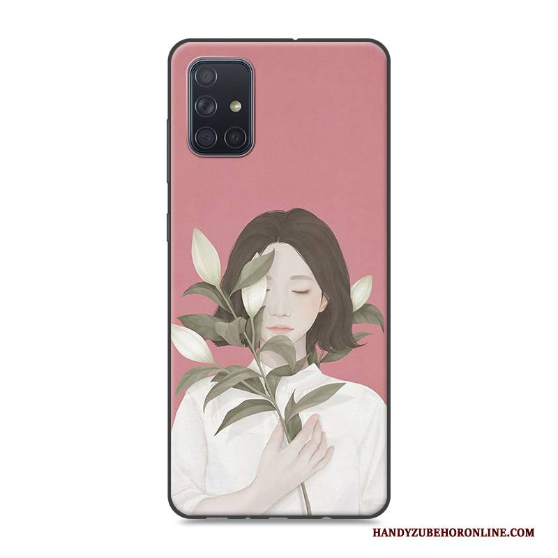 Hülle Samsung Galaxy A71 Silikon Frisch Rosa, Case Samsung Galaxy A71 Schutz Anti-sturz Mini