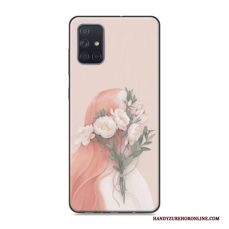 Hülle Samsung Galaxy A71 Silikon Frisch Rosa, Case Samsung Galaxy A71 Schutz Anti-sturz Mini