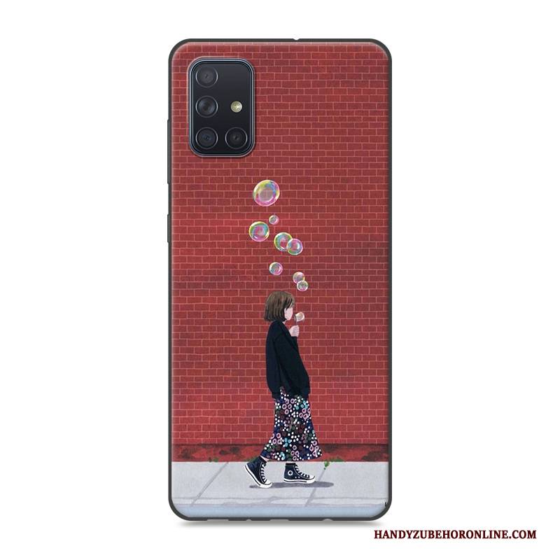 Hülle Samsung Galaxy A71 Silikon Frisch Rosa, Case Samsung Galaxy A71 Schutz Anti-sturz Mini