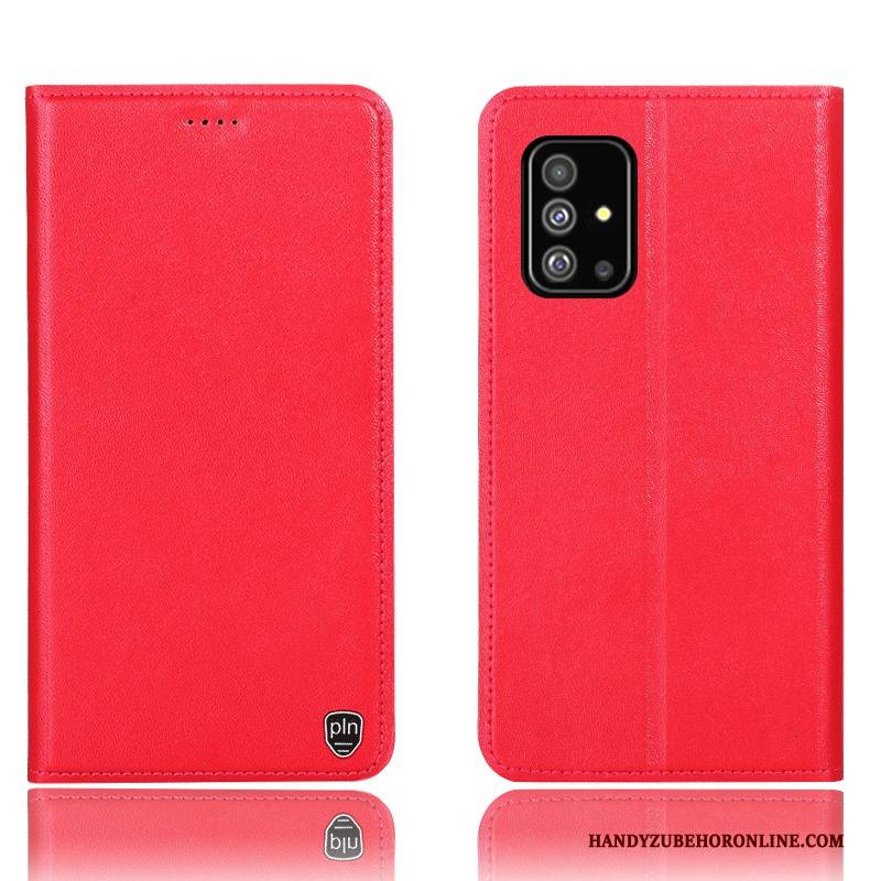 Hülle Samsung Galaxy A71 Taschen Handyhüllen Anti-sturz, Case Samsung Galaxy A71 Leder Muster Gelb