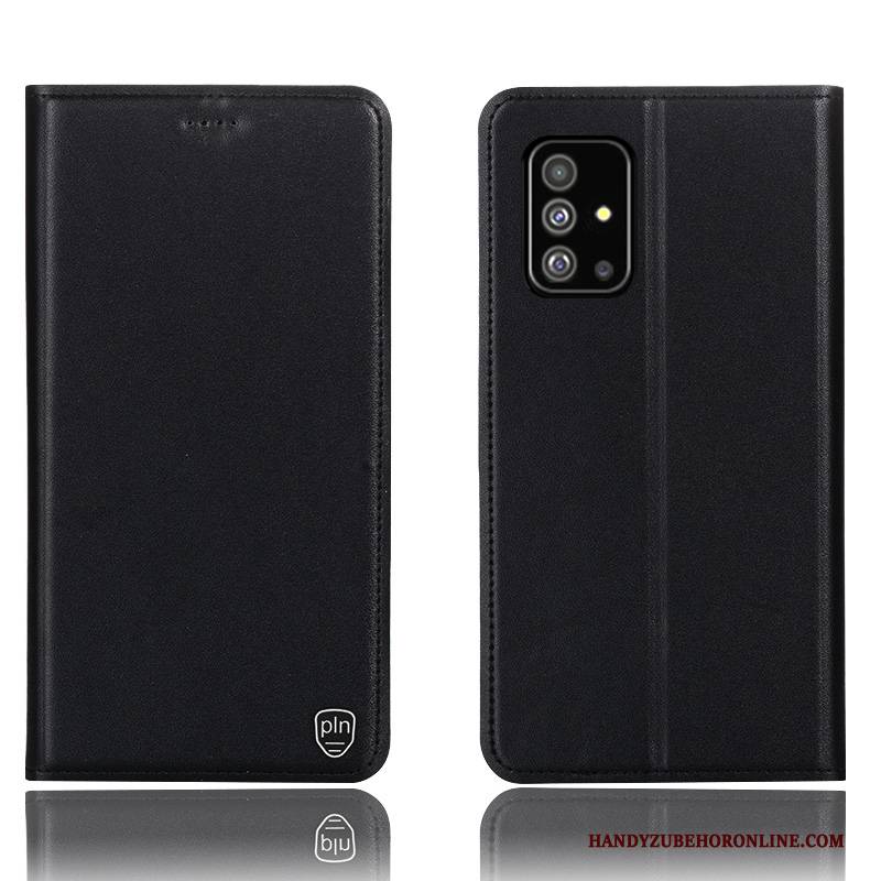 Hülle Samsung Galaxy A71 Taschen Handyhüllen Anti-sturz, Case Samsung Galaxy A71 Leder Muster Gelb