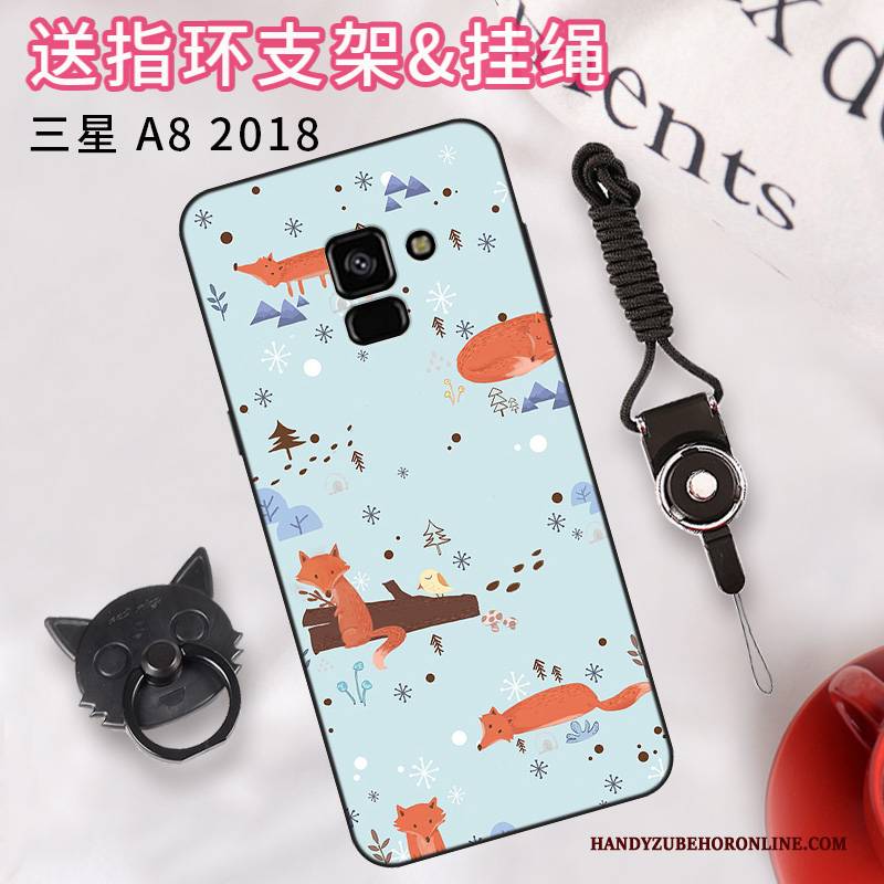 Hülle Samsung Galaxy A8 2018 Farbe Einfach Anti-sturz, Case Samsung Galaxy A8 2018 Schutz Trend Handyhüllen