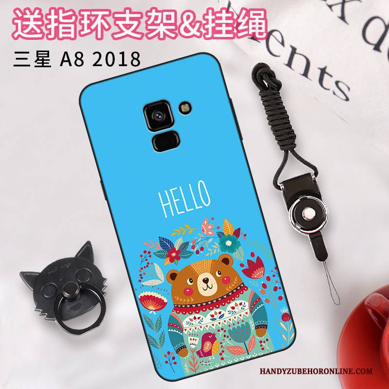 Hülle Samsung Galaxy A8 2018 Farbe Einfach Anti-sturz, Case Samsung Galaxy A8 2018 Schutz Trend Handyhüllen