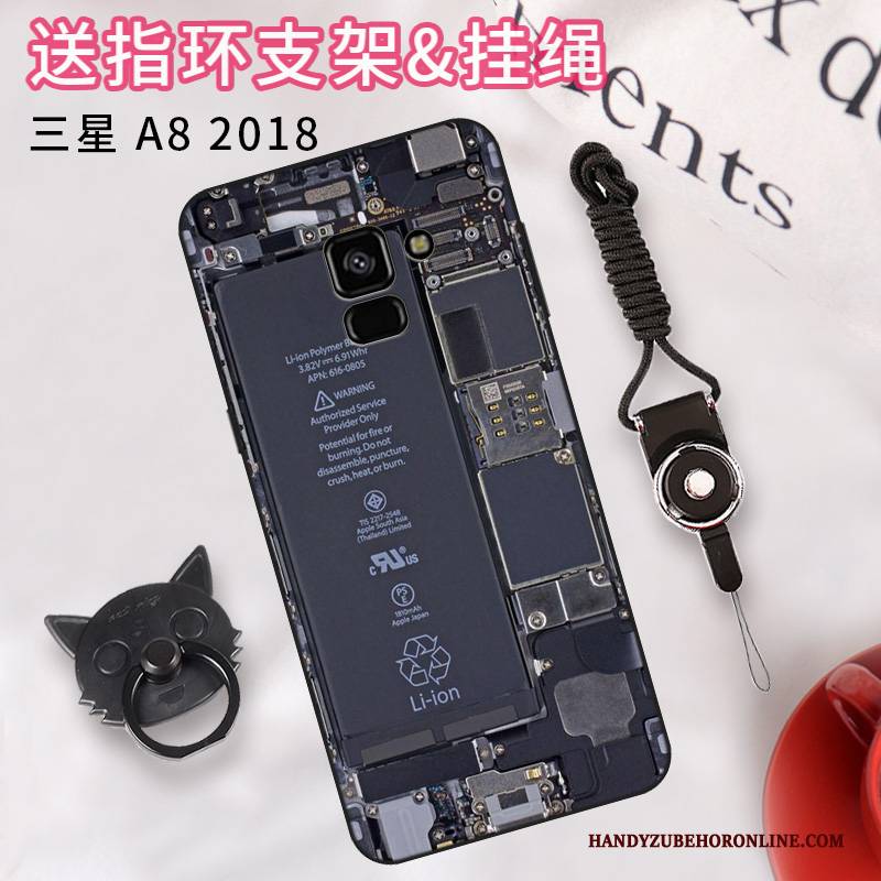 Hülle Samsung Galaxy A8 2018 Farbe Einfach Anti-sturz, Case Samsung Galaxy A8 2018 Schutz Trend Handyhüllen