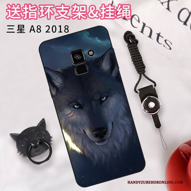 Hülle Samsung Galaxy A8 2018 Farbe Einfach Anti-sturz, Case Samsung Galaxy A8 2018 Schutz Trend Handyhüllen