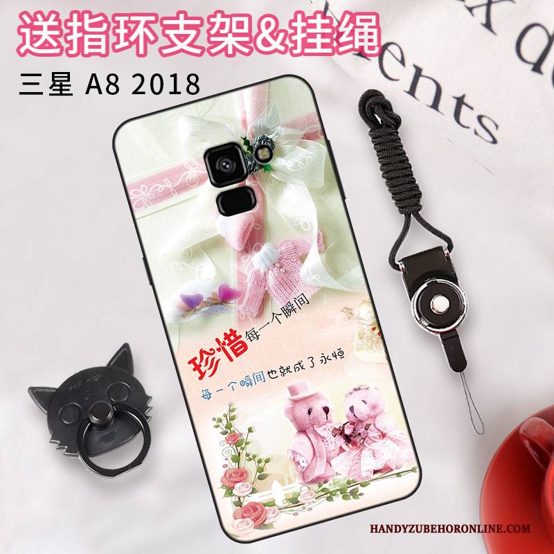 Hülle Samsung Galaxy A8 2018 Farbe Einfach Anti-sturz, Case Samsung Galaxy A8 2018 Schutz Trend Handyhüllen