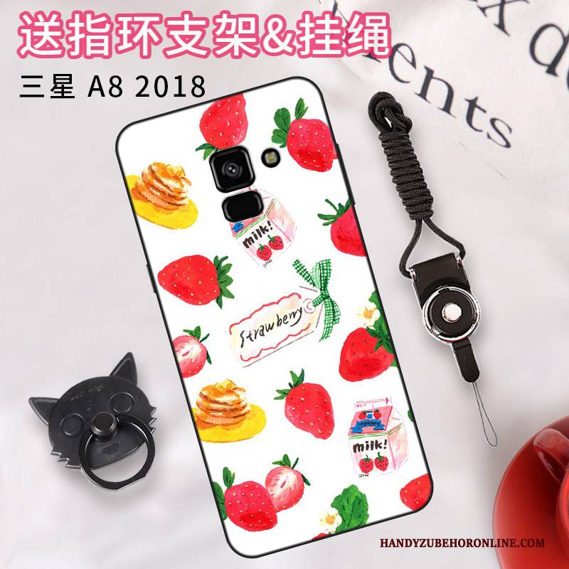 Hülle Samsung Galaxy A8 2018 Farbe Einfach Anti-sturz, Case Samsung Galaxy A8 2018 Schutz Trend Handyhüllen