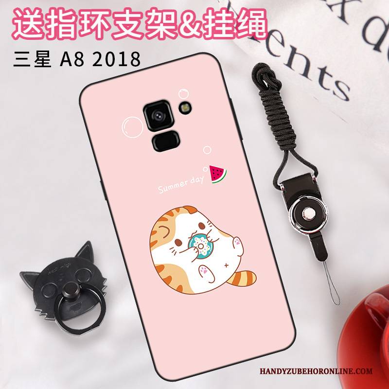 Hülle Samsung Galaxy A8 2018 Farbe Einfach Anti-sturz, Case Samsung Galaxy A8 2018 Schutz Trend Handyhüllen