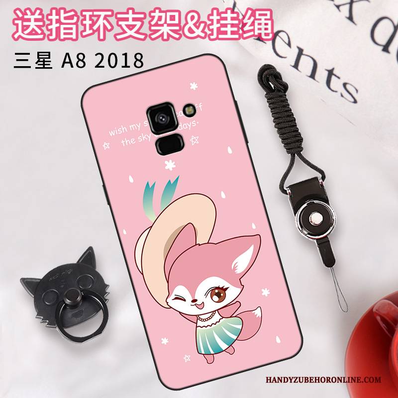 Hülle Samsung Galaxy A8 2018 Farbe Einfach Anti-sturz, Case Samsung Galaxy A8 2018 Schutz Trend Handyhüllen