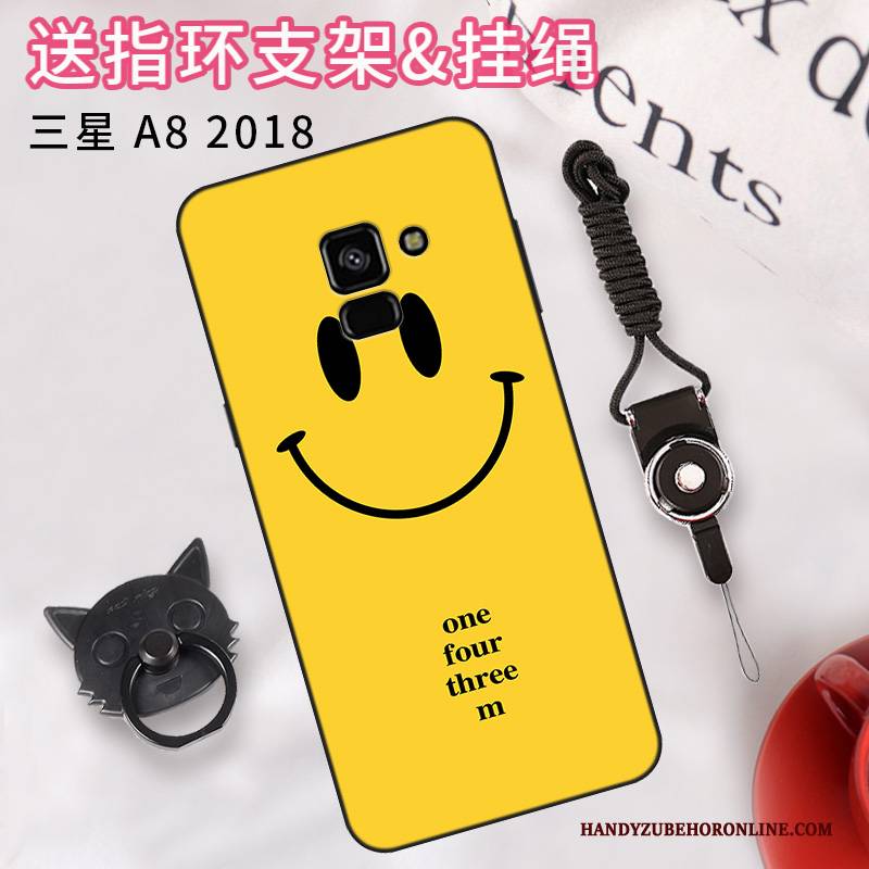 Hülle Samsung Galaxy A8 2018 Farbe Einfach Anti-sturz, Case Samsung Galaxy A8 2018 Schutz Trend Handyhüllen