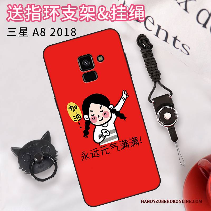 Hülle Samsung Galaxy A8 2018 Farbe Einfach Anti-sturz, Case Samsung Galaxy A8 2018 Schutz Trend Handyhüllen