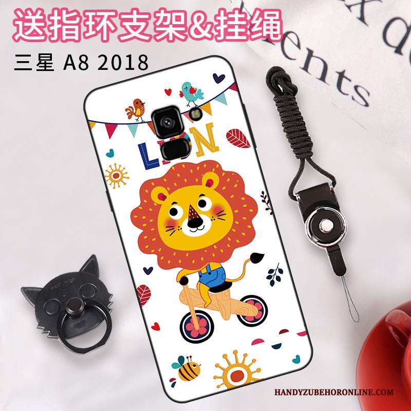 Hülle Samsung Galaxy A8 2018 Farbe Einfach Anti-sturz, Case Samsung Galaxy A8 2018 Schutz Trend Handyhüllen