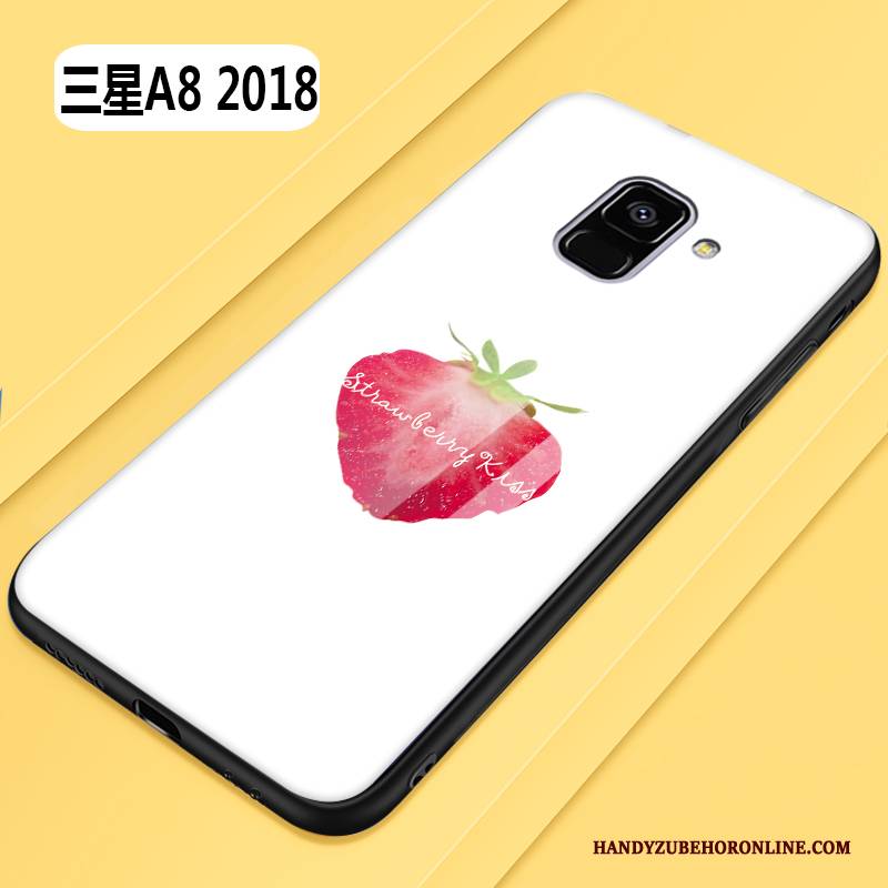 Hülle Samsung Galaxy A8 2018 Karikatur Frisch Gelb, Case Samsung Galaxy A8 2018 Taschen Anti-sturz Neu