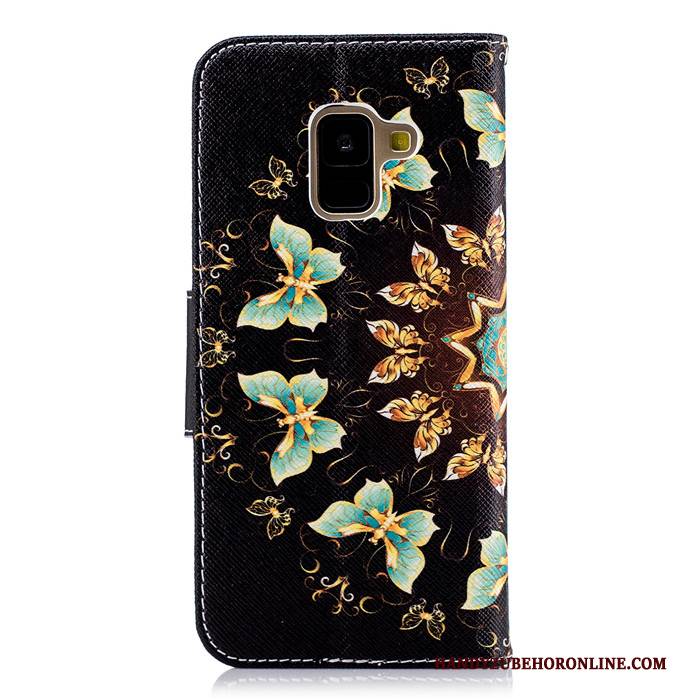 Hülle Samsung Galaxy A8 2018 Schutz Weiß Persönlichkeit, Case Samsung Galaxy A8 2018 Folio