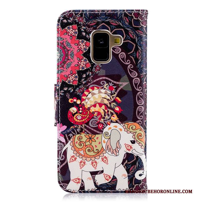 Hülle Samsung Galaxy A8 2018 Schutz Weiß Persönlichkeit, Case Samsung Galaxy A8 2018 Folio