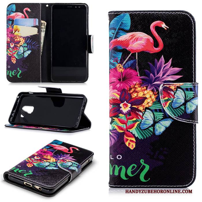 Hülle Samsung Galaxy A8 2018 Schutz Weiß Persönlichkeit, Case Samsung Galaxy A8 2018 Folio