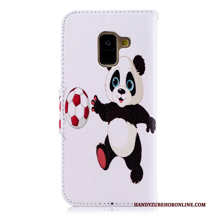 Hülle Samsung Galaxy A8 2018 Schutz Weiß Persönlichkeit, Case Samsung Galaxy A8 2018 Folio