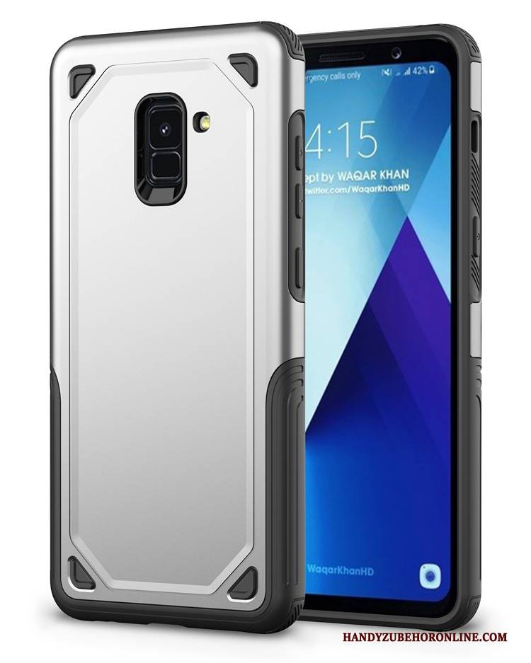 Hülle Samsung Galaxy A8 2018 Taschen Schlank Rutschfest, Case Samsung Galaxy A8 2018 Schutz Handyhüllen Rot