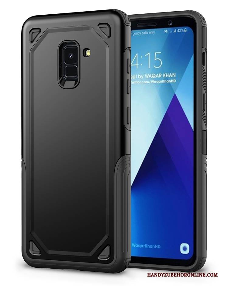 Hülle Samsung Galaxy A8 2018 Taschen Schlank Rutschfest, Case Samsung Galaxy A8 2018 Schutz Handyhüllen Rot