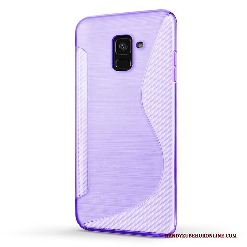 Hülle Samsung Galaxy A8 2018 Weiche Handyhüllen Lila, Case Samsung Galaxy A8 2018 Schutz