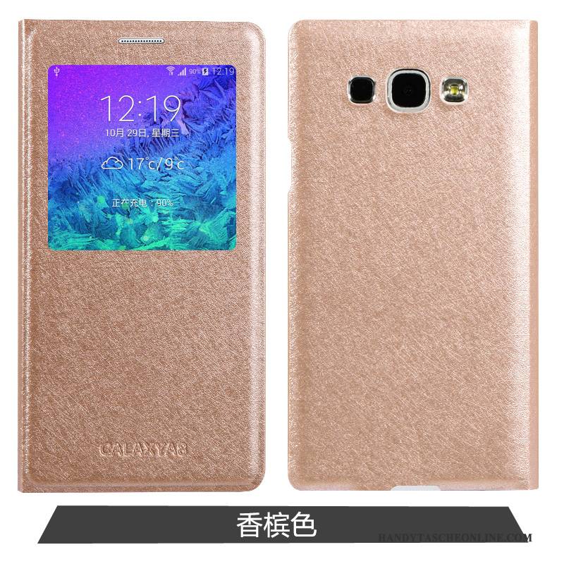 Hülle Samsung Galaxy A8 Folio Anti-sturz Handyhüllen, Case Samsung Galaxy A8 Lederhülle Rosa Schlank