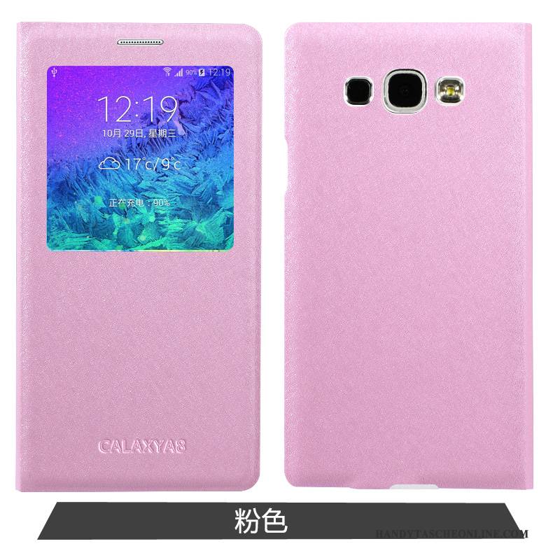 Hülle Samsung Galaxy A8 Folio Anti-sturz Handyhüllen, Case Samsung Galaxy A8 Lederhülle Rosa Schlank