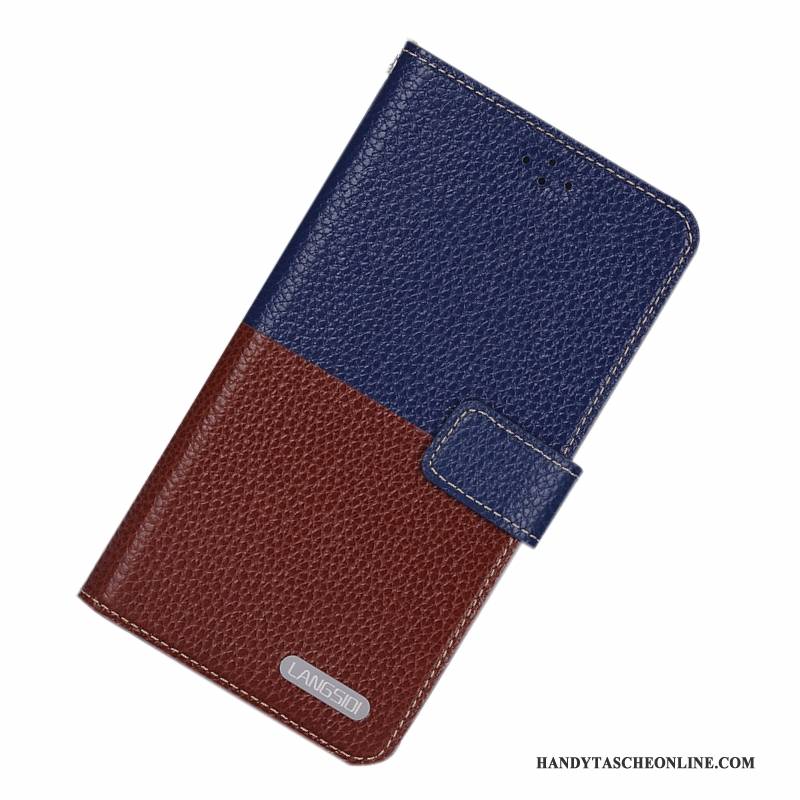 Hülle Samsung Galaxy A8 Folio Anti-sturz Rot, Case Samsung Galaxy A8 Leder Handyhüllen Einfach