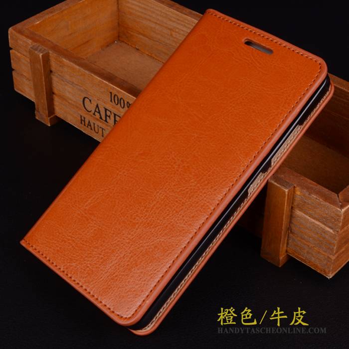 Hülle Samsung Galaxy A8 Folio Handyhüllen Anti-sturz, Case Samsung Galaxy A8 Lederhülle Rot