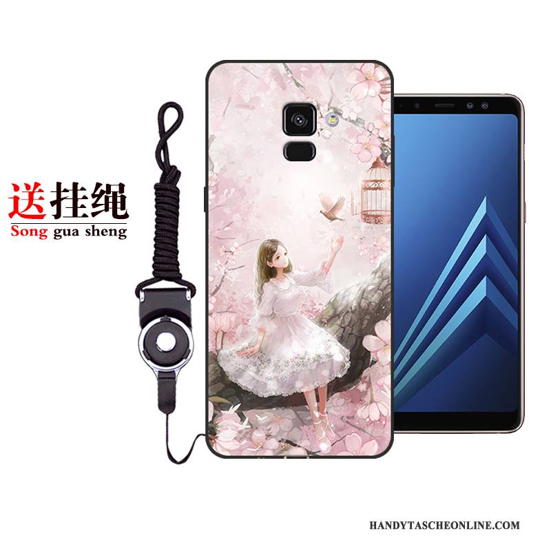 Hülle Samsung Galaxy A8 Gemalt Anti-sturz Lila, Case Samsung Galaxy A8 Silikon