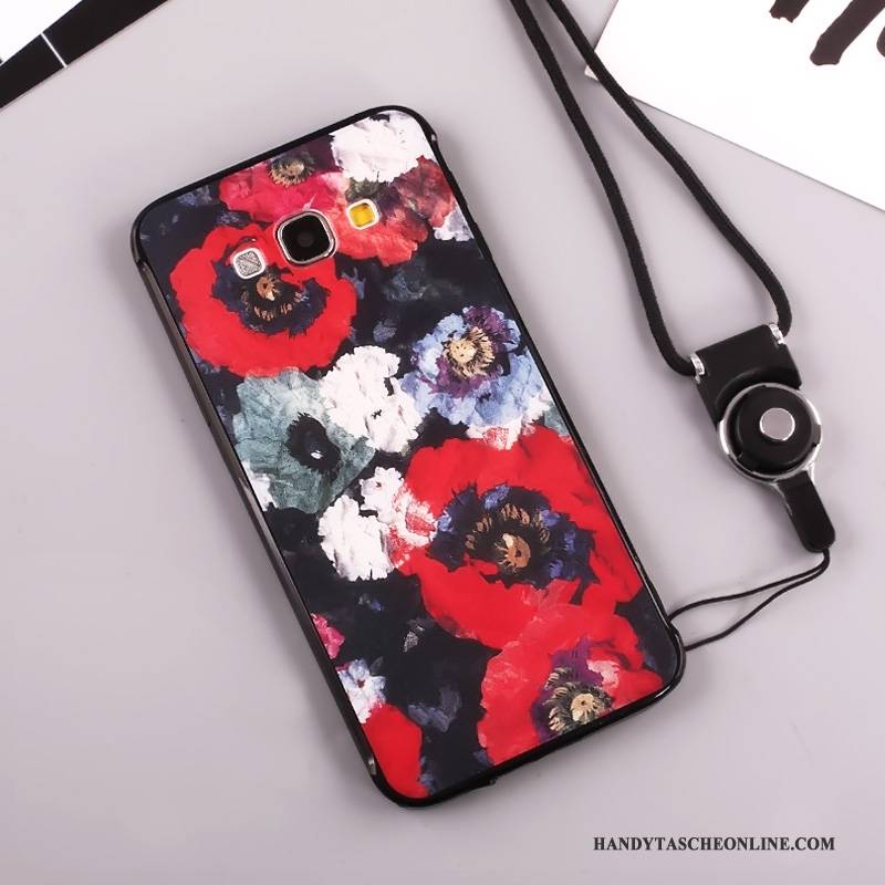 Hülle Samsung Galaxy A8 Karikatur Nette Handyhüllen, Case Samsung Galaxy A8 Silikon Anti-sturz Rot